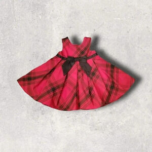 3/6M Koala Baby Red Plaid Dress